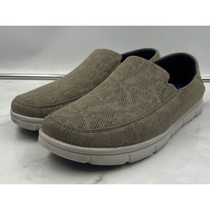 Huk Brewster Shoes Mens Sz 13 Slip On Boat Shoes Tan Mesh Loafers Camo Pattern